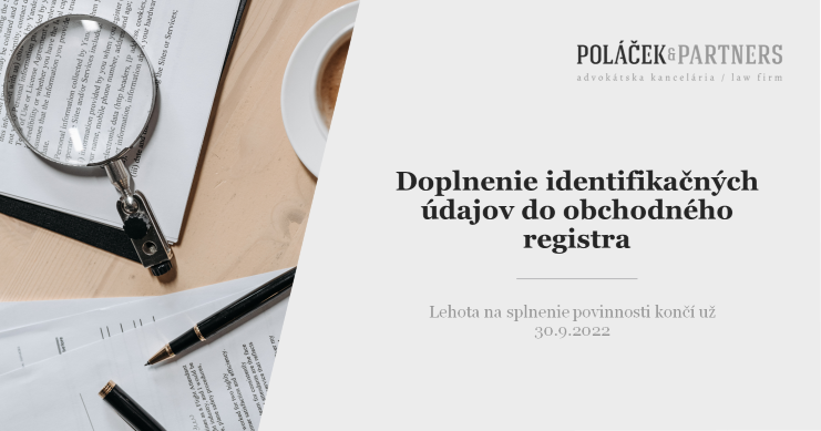 Doplnenie identifikačných údajov do obchodného registra