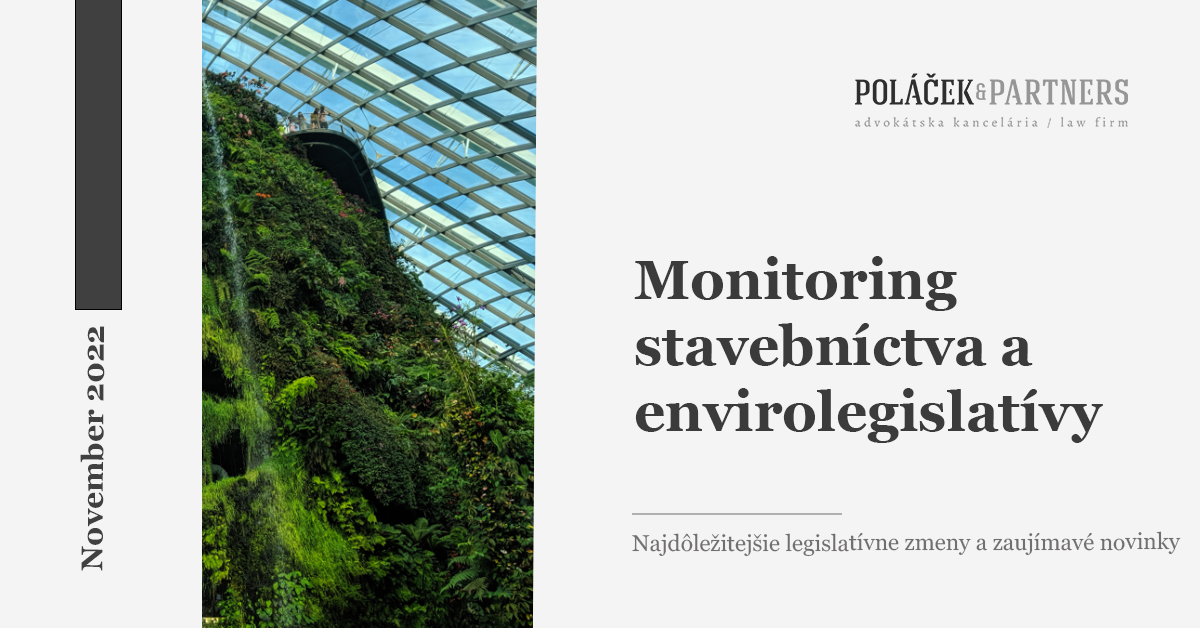 Novinky v stavebníctve a envirolegislatíve za november 2022