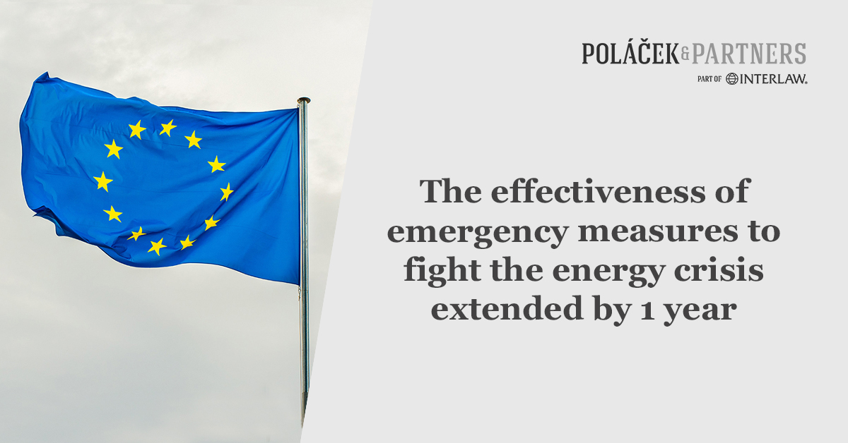The effectiveness of emergency measures to fight the energy crisis extended by 1 year